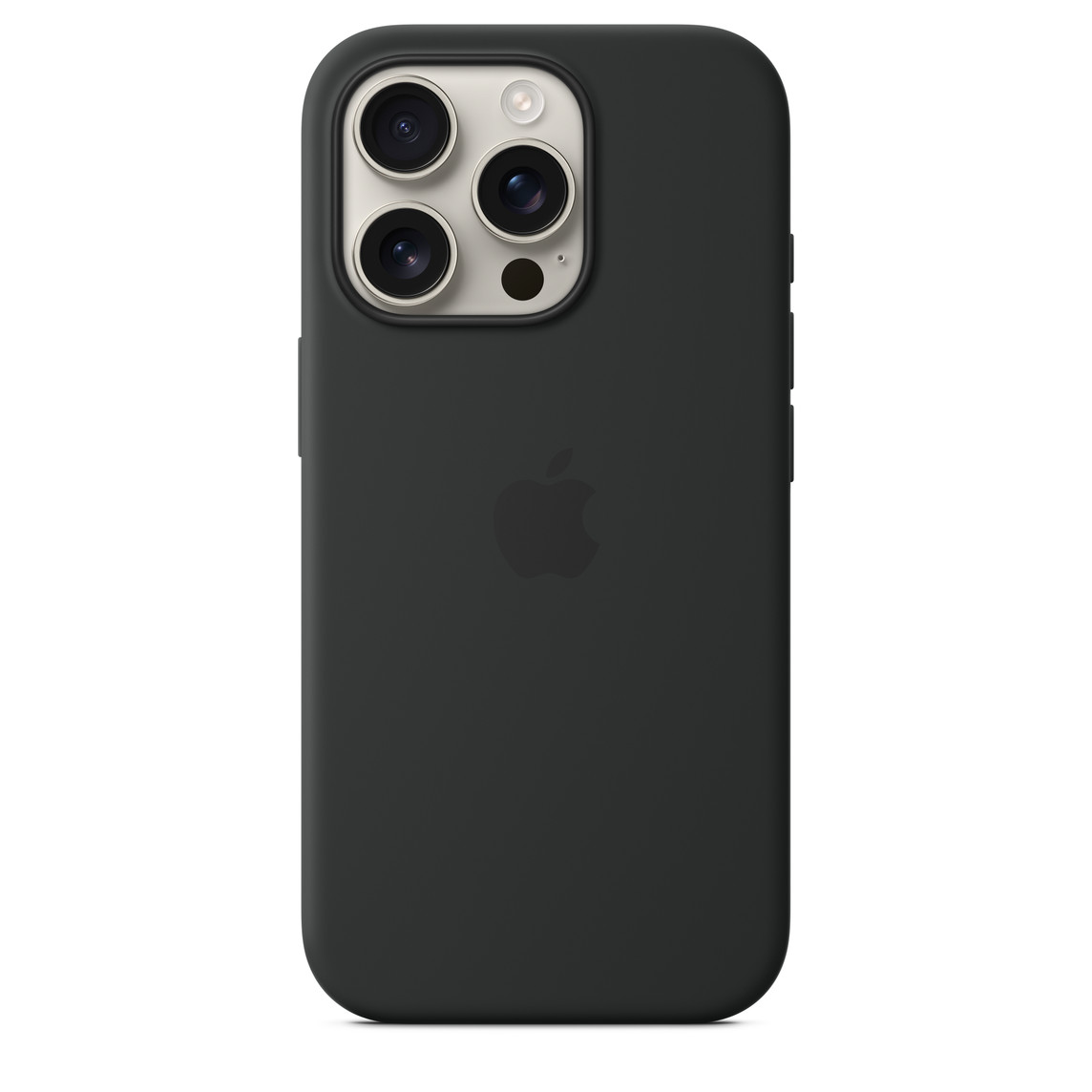 black silicone case iPhone 16 pro