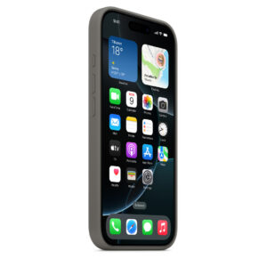 Premium grey silicone case for iPhone 16
