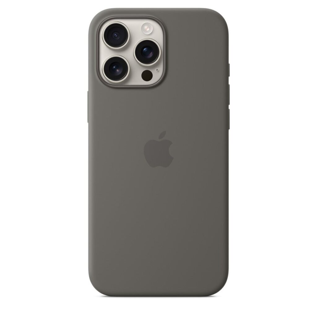 iPhone 15 Pro Silicone Case with MagSafe – Gray