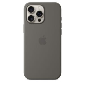 iPhone 15 Pro Silicone Case with MagSafe – Gray