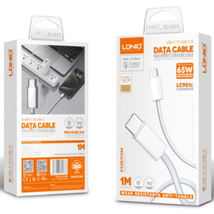 LDNIO LC901C Top Quality 65W PD Quick Charge QC3.0 USB-C to TYPE-C Cable Super Fast Charging Cable